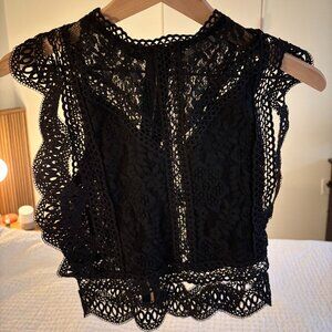 Black lace top